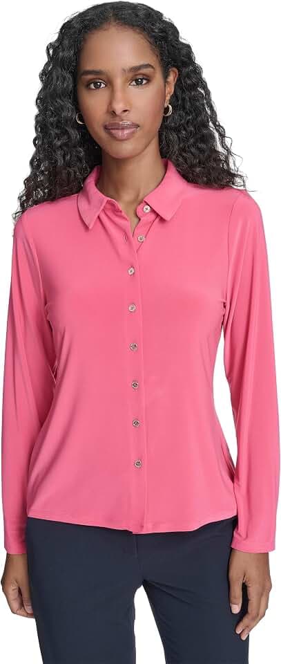 Tommy Hilfiger Women's Soft Work Top Long Sleeve Knit Top