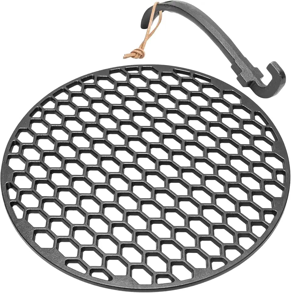KEESHA 21.5'' Grill Grate for Weber 22 Inch Kettle Grill with Grate Lifter