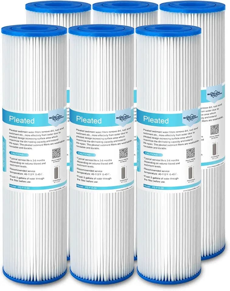 Membrane Solutions 50 Micron 10"x2.5" Pleated Sediment Water Filter