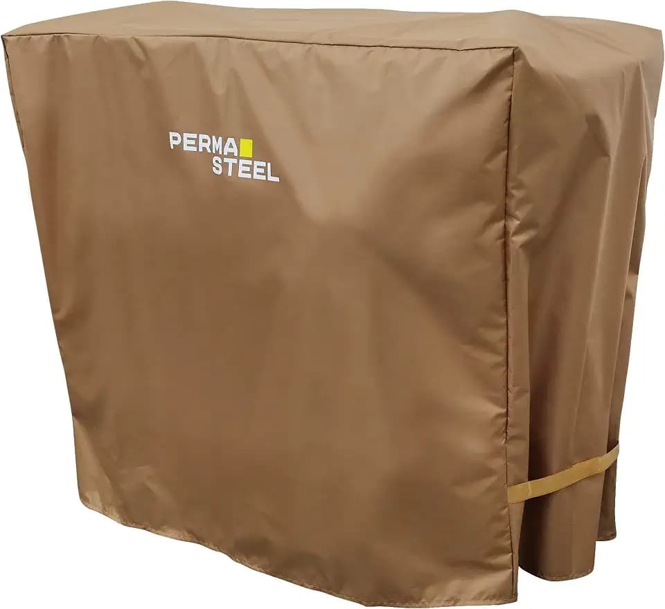 Permasteel Universal Cooler Cover for 80-Qt Large Outdoor Patio Cooler Cart, Weatherproof, Waterproof, UV-Resistant Cover for Rolling Coolers, Backyard, Deck, and Patio Use, Tan