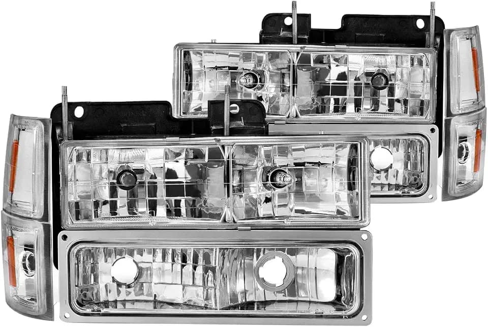 Anzo USA - 88-98 Chevrolet C1500 Crystal Headlights Chrome w/Signal and Side Marker Lights (111506)