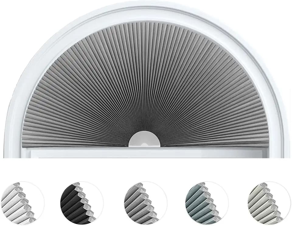 Arch Window Shade Blackout Cellular Shades Half Moon Circle No Drill Blinds