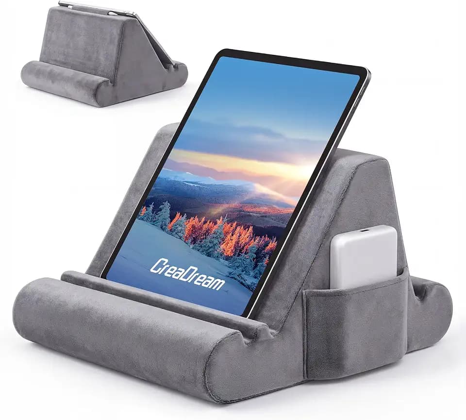 Tablet Pillow Stand, Soft Pillow Stand for iPad, Tablet Holder for Bed