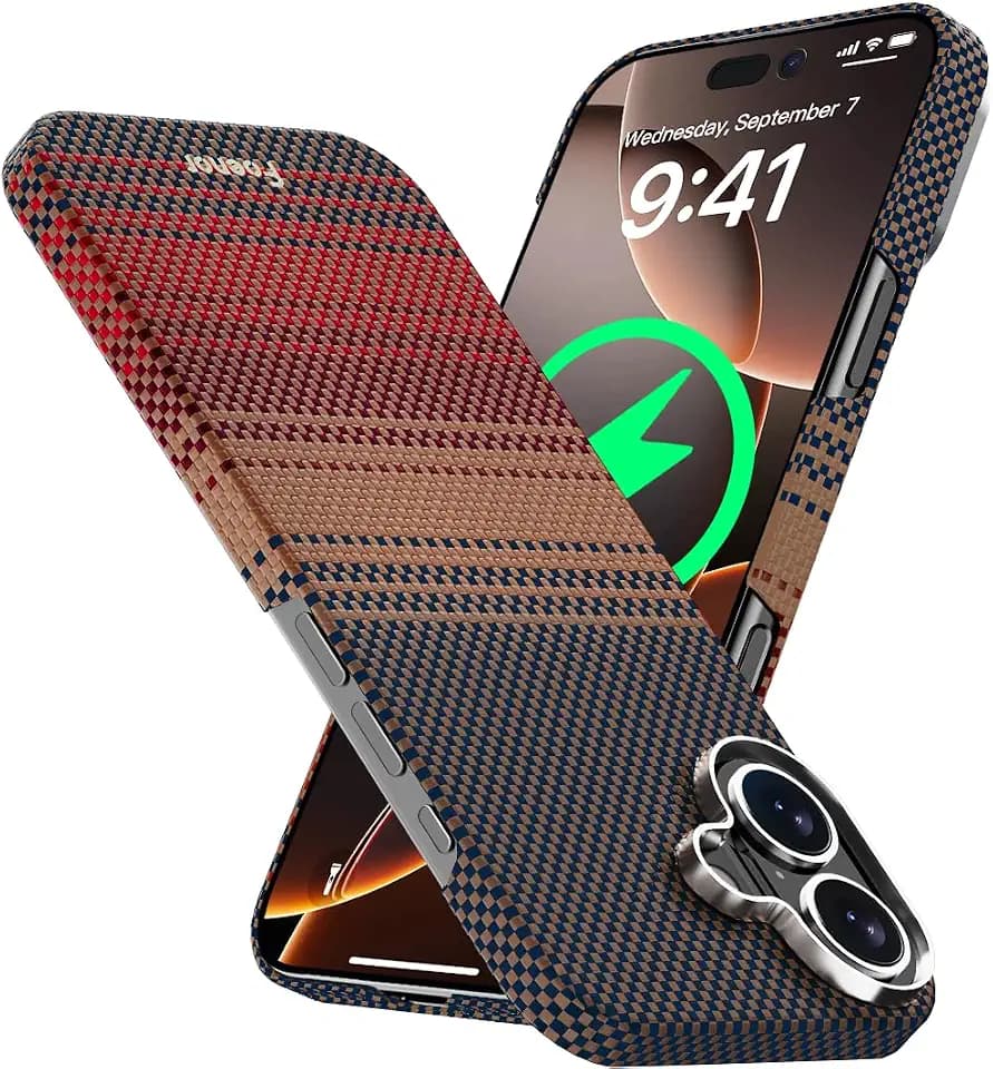 Aramid Fiber for iPhone 17 Case, Compatible with MagSafe, Ultra Thin & Lightweight Case for iPhone 17, Kevlar Aramid Fiber with Ultra-Slim Caseless Feel (Twilight)