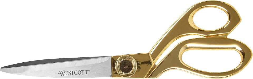 Westcott 17196 8-Inch Stainless Steel Gold Scissors For Office and Home