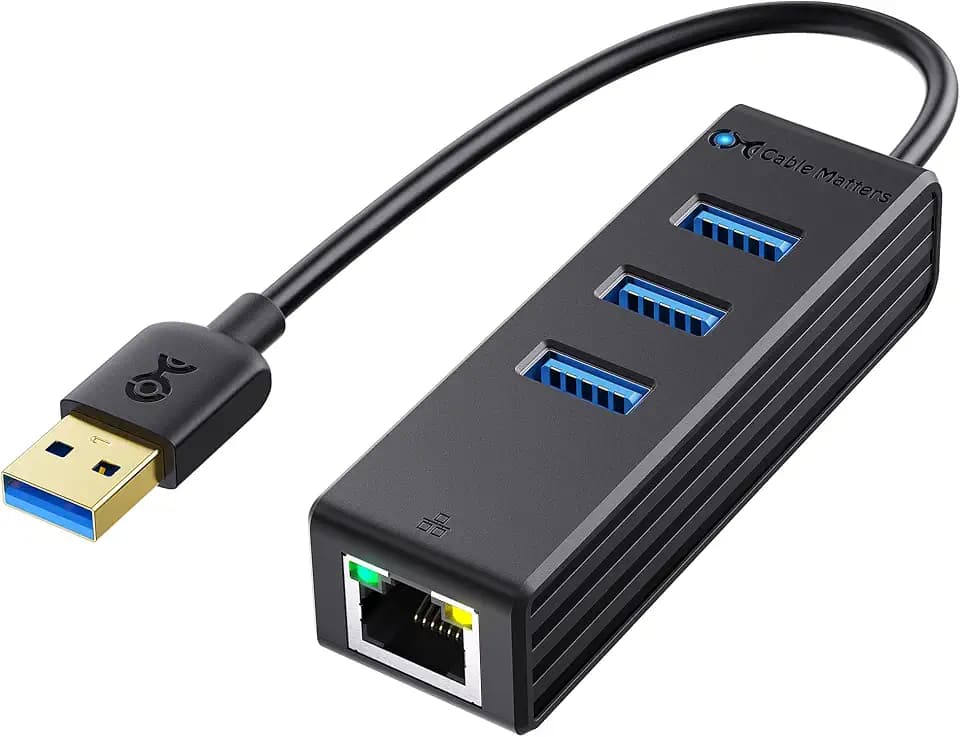 Cable Matters 4-in-1 USB 3.0 Hub with Gigabit Ethernet