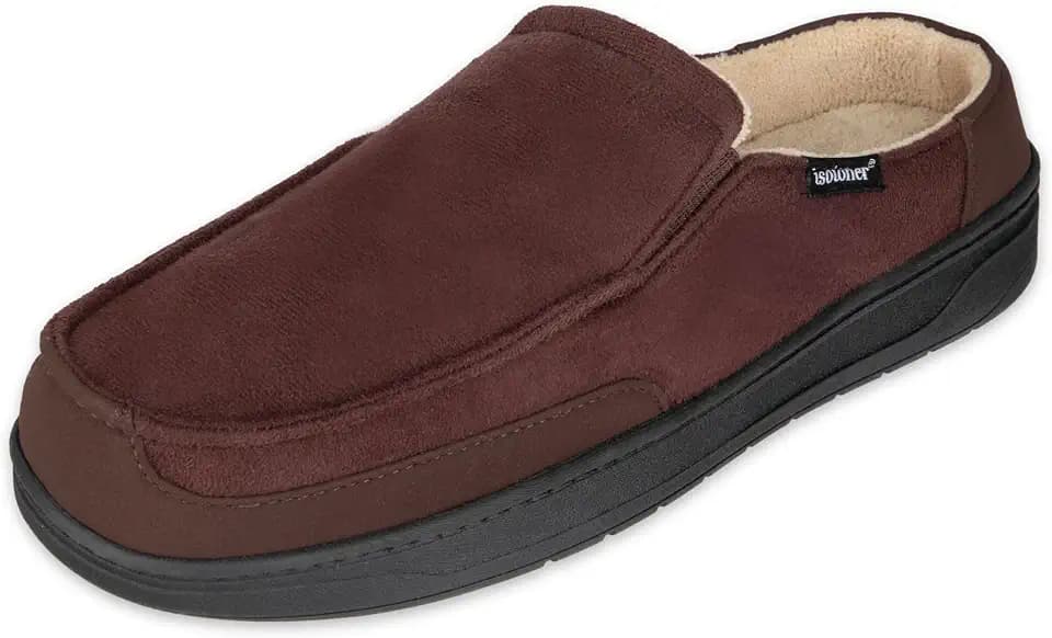 isotoner Men's Indoor/Outdoor Water Repellent Boater Moccasins and Clogs With Memory Foam Comfort