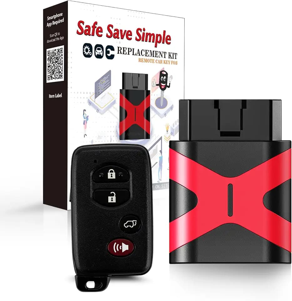 Programmable Keyfob, Replacement Car Keys Fob and DIY Programmer Kit for 2008-2012 Rav4 2008-2014 Highlander 2007-2010 Camry/Corolla Smart Remote HYQ14AAB 281451-0140 (4 Button SUV)