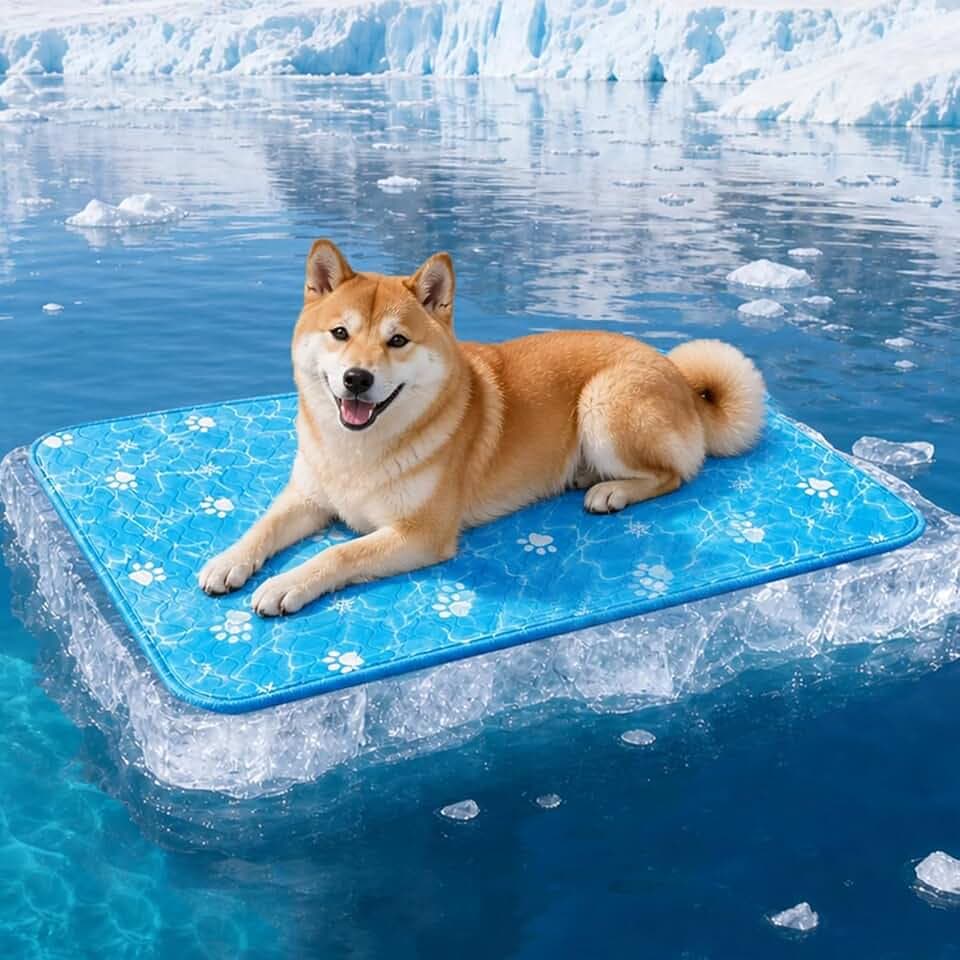 Kühlmatte Hund (90x60cm) Kühlmatte für Hunde 2026 Selbstkühlende Hundematte für Mittelgroße & Große Hunde Kühldecke für Hundebett Krallenfest & Waschbar Sommer kühlmatte Cooling Mat Dog