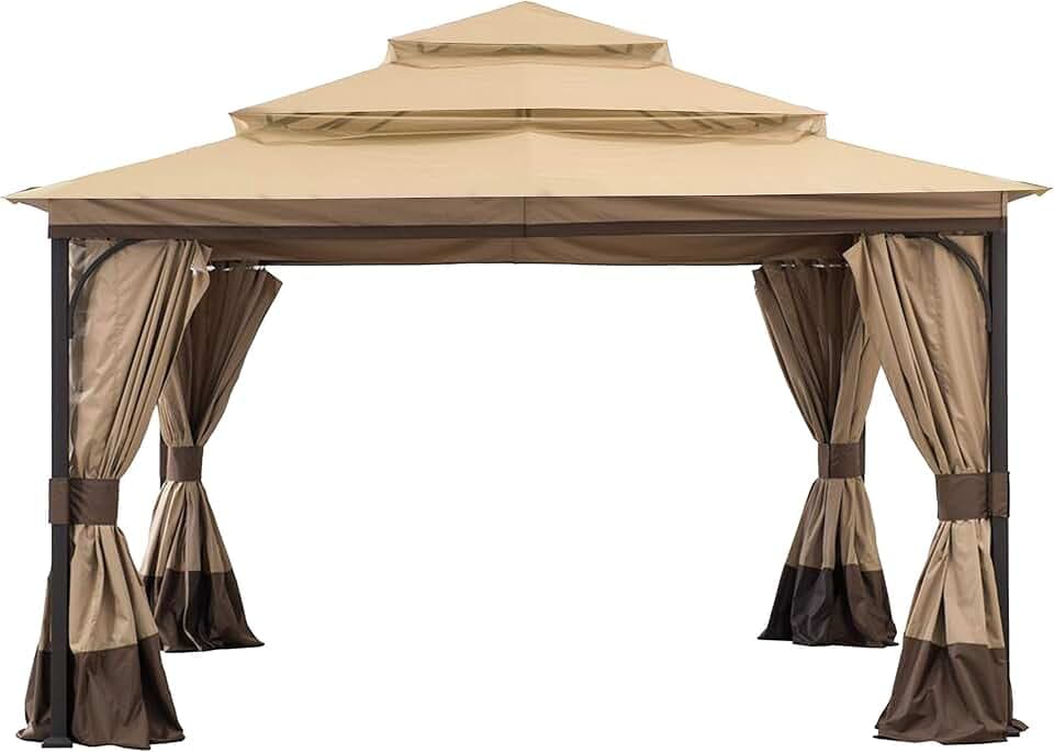 Garden Winds Replacement Canopy Top Cover for Bethlehem A101012300, A101012310 Three Tier Gazebo - Riplock 350