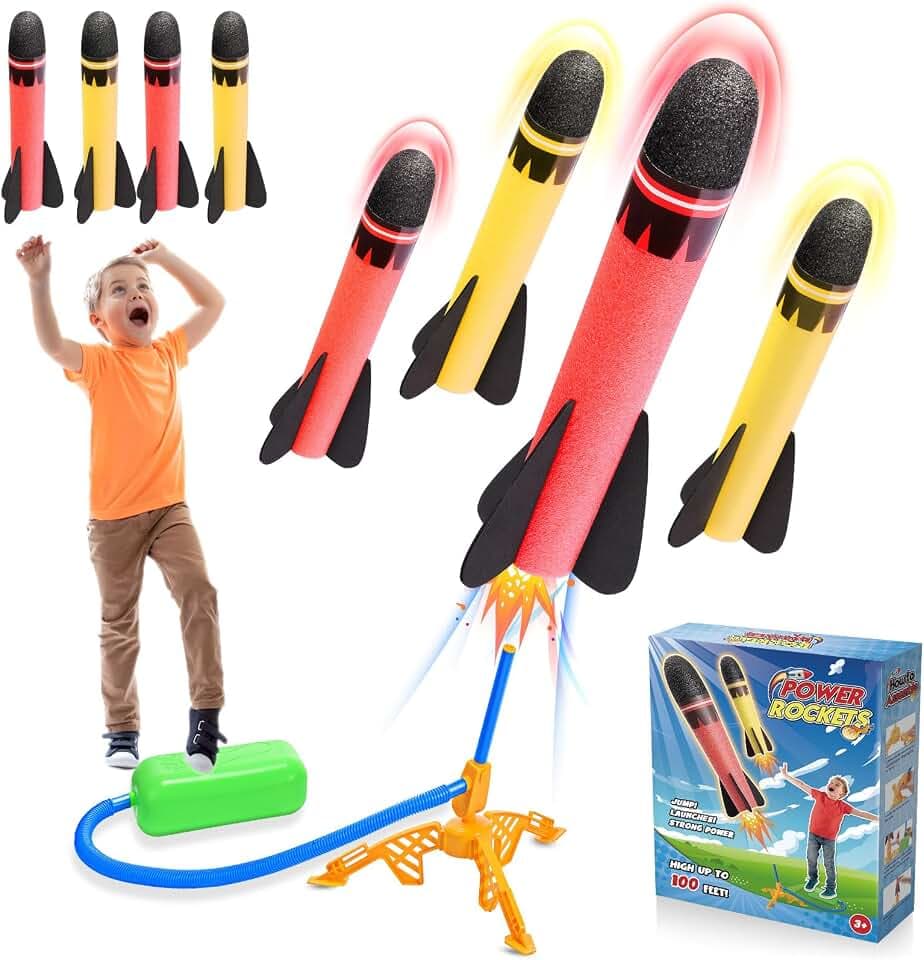 Raketen Spielzeug für Kinder Outdoor Spielzeug Geschenk ab 3-12 Jahre Junge
