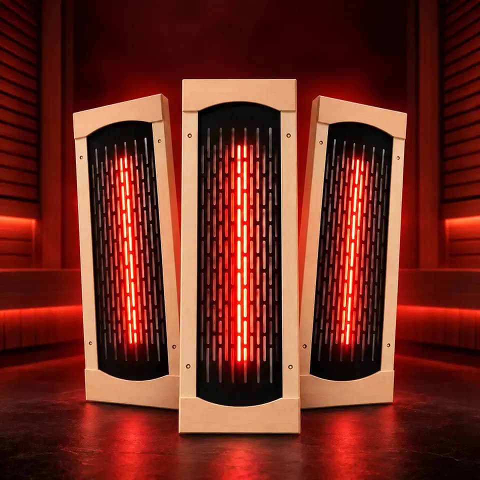 3Pcs Full Far Infrared Carbon Fiber Glass Red Light Heater Tube, Infrared Sauna Heater Tube Sauna Accessories, 220V Heater, Infrared Suana Heating Tube for Wooden Indoor/Outdoor Sauna (220V)