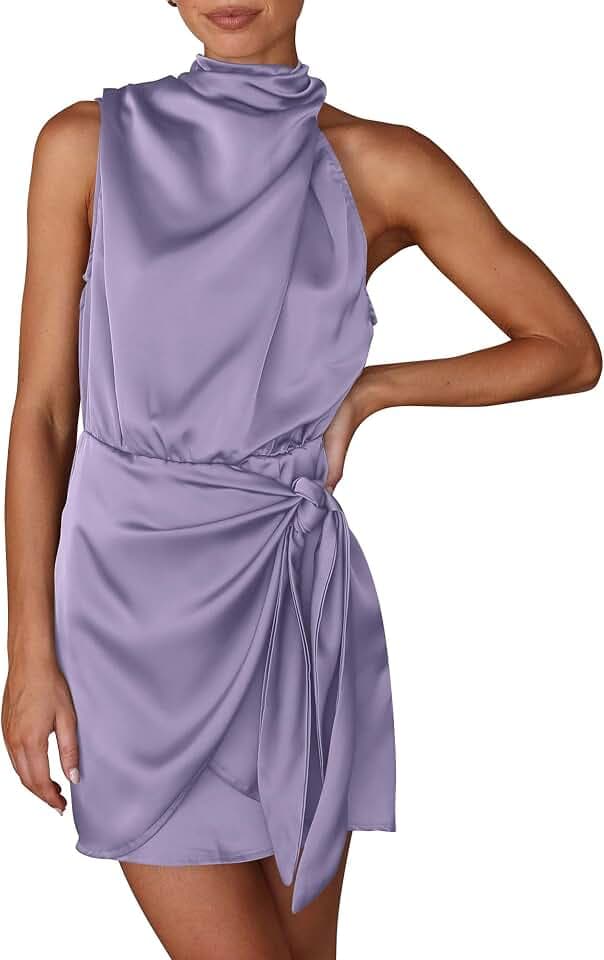 PRETTYGARDEN Women's Formal Short Satin Cocktail Dress