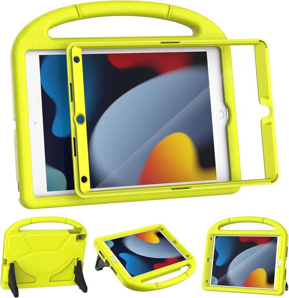 YIHE Kids Case for iPad 9th/8th/7th Gen, Air 3rd Gen/Pro 10.5", LightYellow
