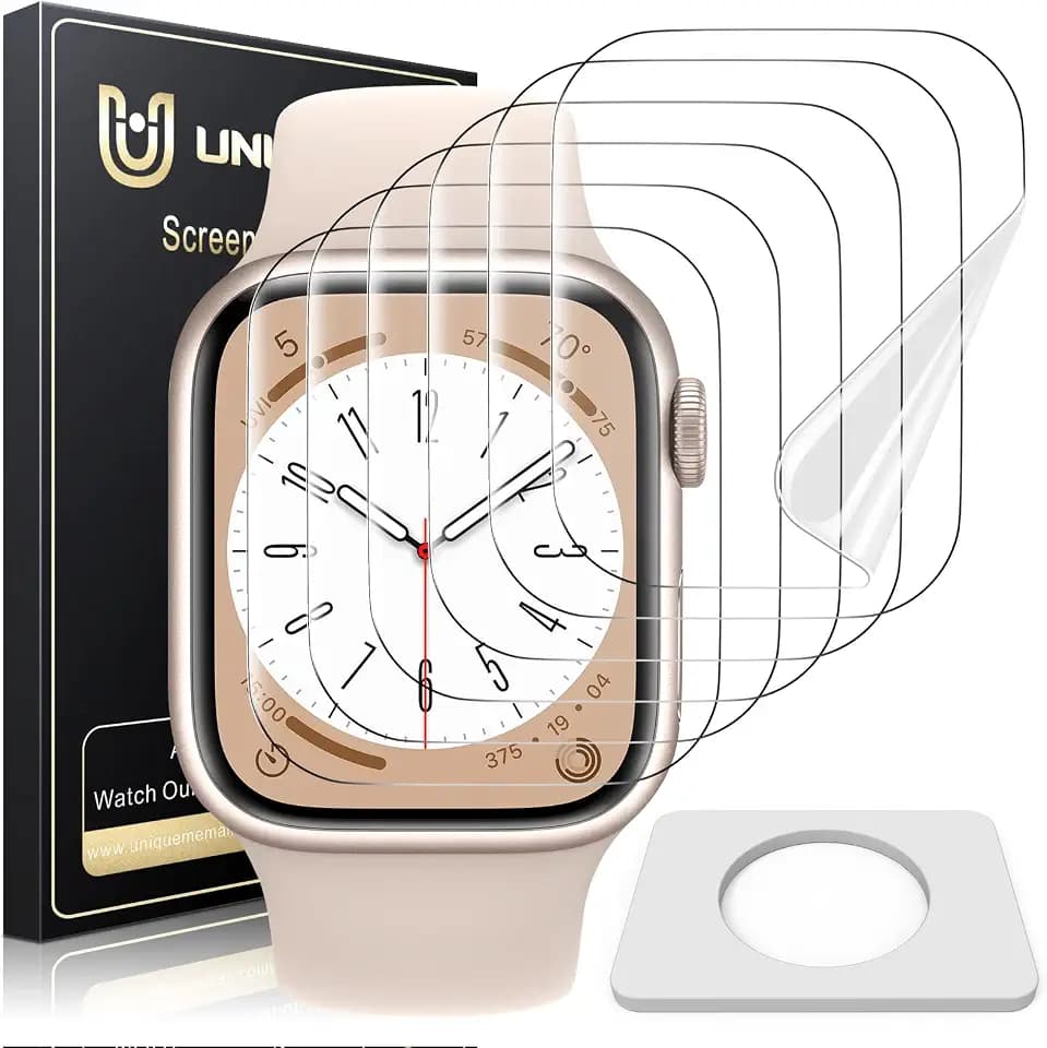 UniqueMe 6 Pack for Apple Watch 40mm SE 3/SE 2/SE Screen Protector