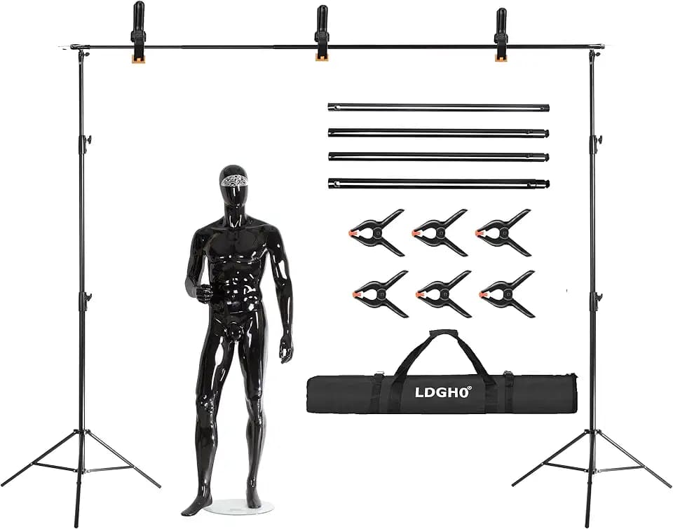 8.5 X 10FT/2.6 X 3M Background Stand Support System Kit with Carrying Case for Clamps and Canvas,for Photo Video Shooting