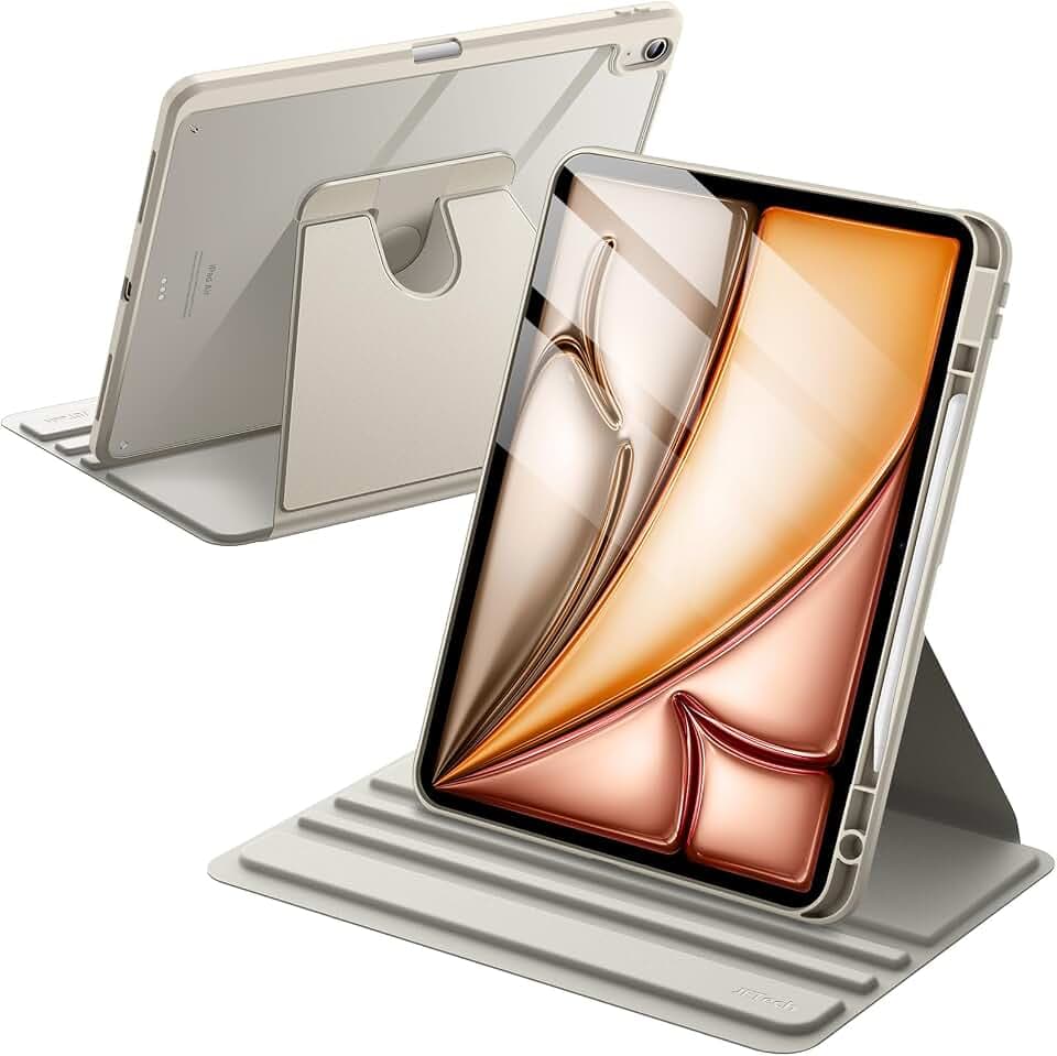 JETech 360° Rotating Case for iPad Air 13" M4/M3/M2, Starlight