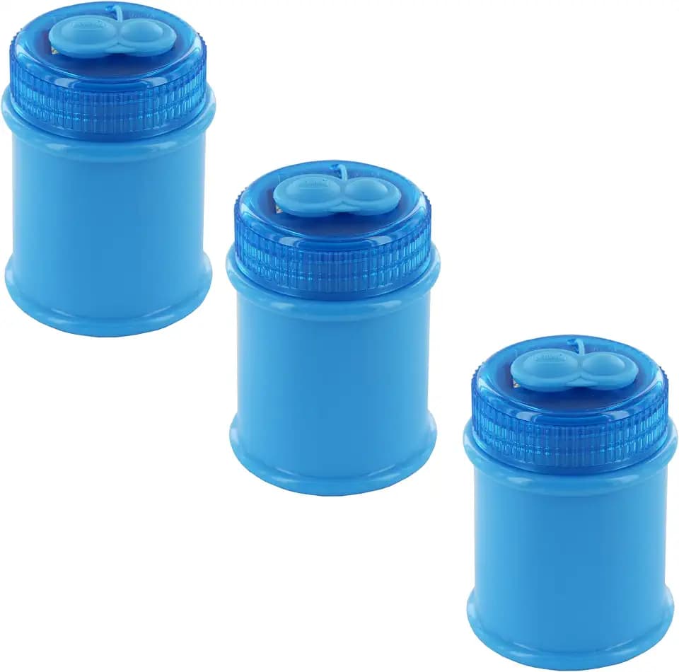 KUM AZ103.49.16-B - Anspitzer mit Behälter Maxi M2, blau, 3er Multipack, Doppel-Behälterspitzer
