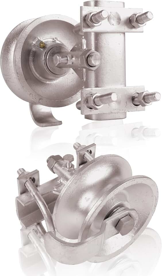 2 Pack Sliding Gate Rollers,5" Rear Pipe Track Wheels