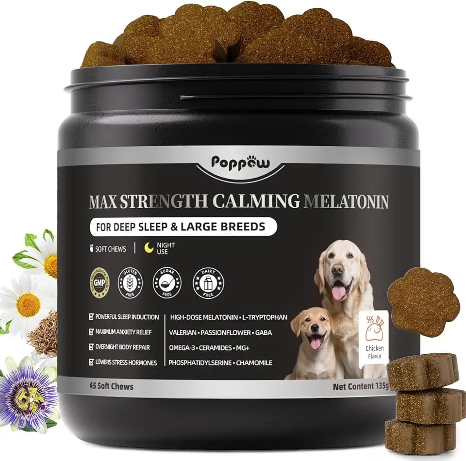 Melatonin for Dogs - Dog Calming Chews for Sleep & Emotional Support