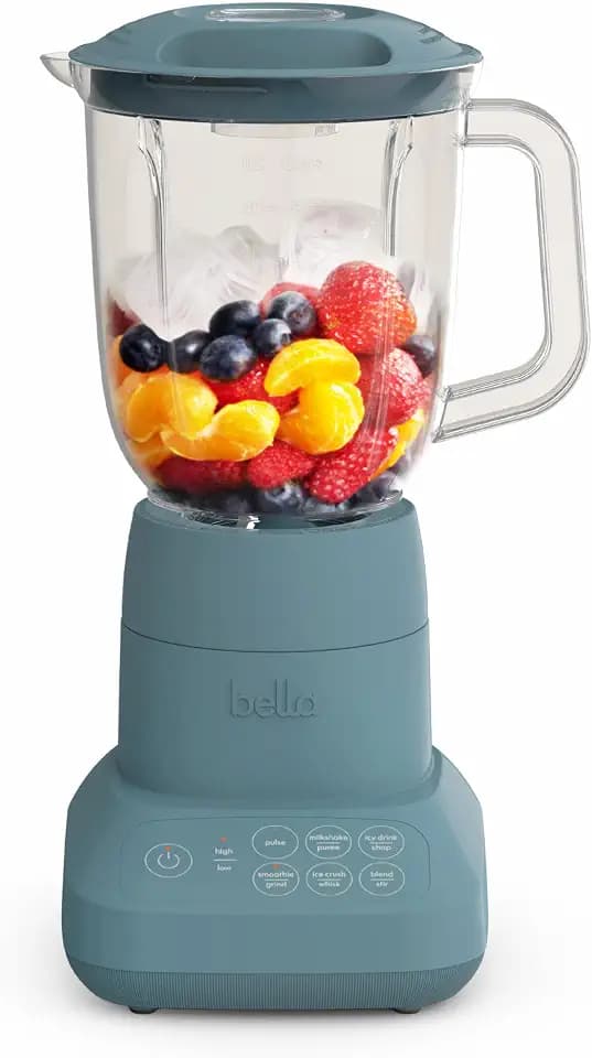 bella Fits-anywhere™ Flip & Store Blender, 48 oz, 520W, 10-speed, Surf