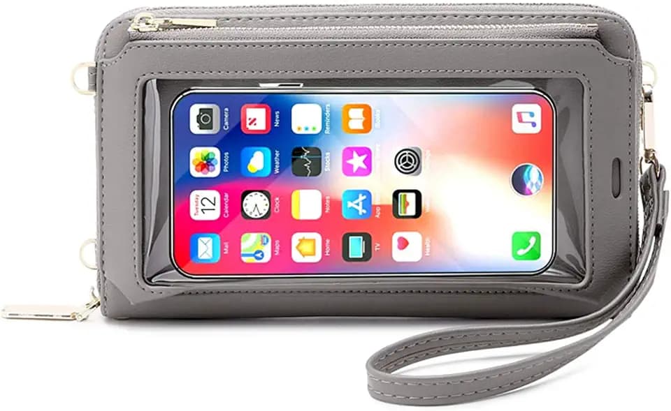 Women Touch Screen Purse Small Crossbody Phone Bag RFID Protection Wristlet Cell Phone Wallet