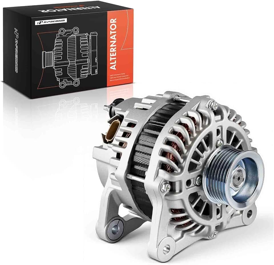 A-Premium Alternator, 12V 110A 7-Groove Pulley CW, Compatible with Nissan