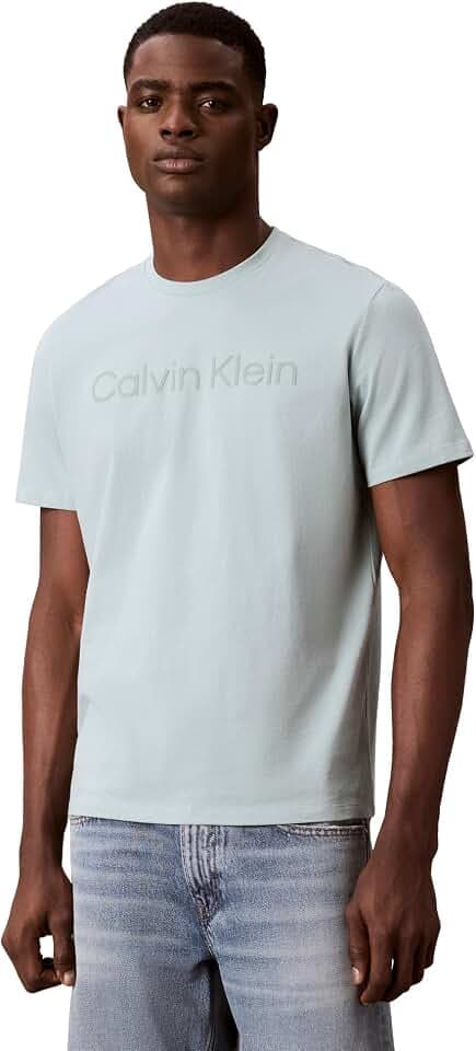 Calvin Klein Men's Relaxed Fit CK Logo Crewneck T-Shirt