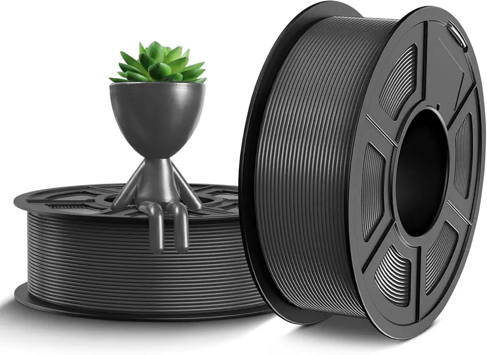 TECBEARS PETG Filament 1.75 mm Grau 2 kg, Stärker Zähigkeit PETG 3D Drucker Filament, 2 Spulen, 1kg pro Spule, Maßgenauigkeit +/- 0,02 mm, Kompatibel mit FDM Drucker