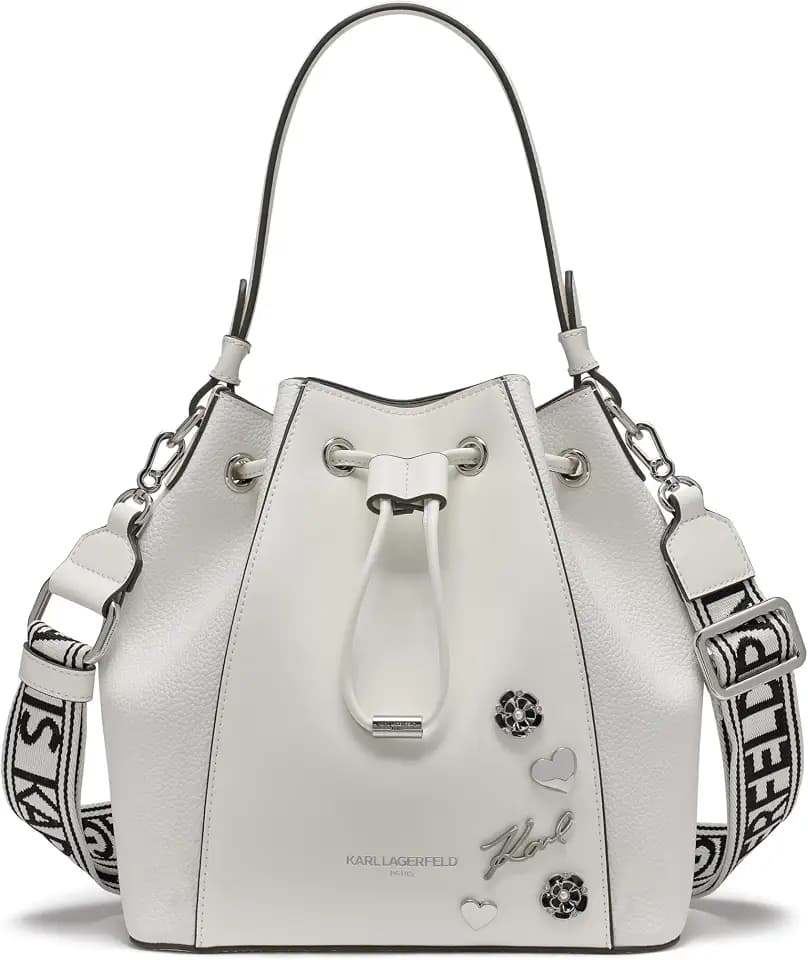 KARL LAGERFELD Women's Adele Bucket Bag Handbag