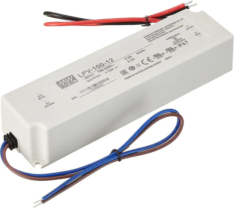 MeanWell LPV-100-12 LED-Treiber, 100.W, 12.V, 8,5.A, Weiß
