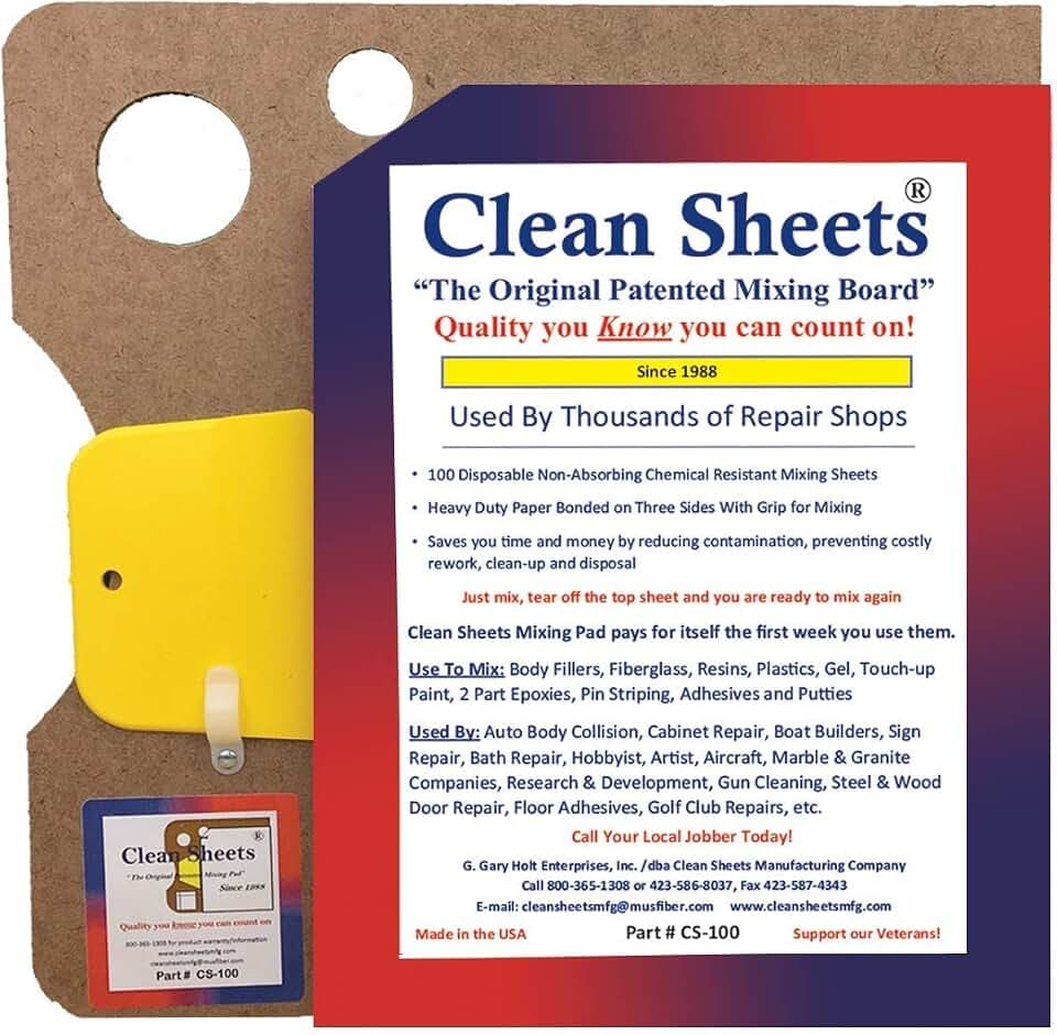 Clean Sheets Superior Mixing Pad (8 1/2 X 11) - 100 Disposable Sheets For Toughest Job