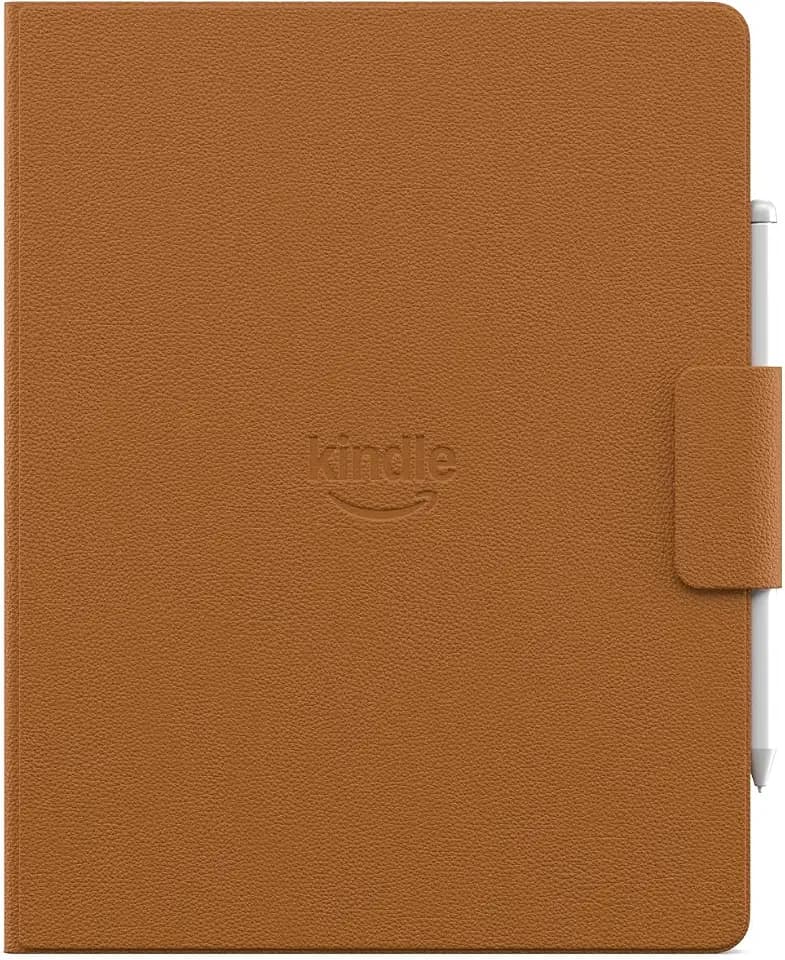 Introducing Amazon Kindle Scribe Executive Folio Cover with Magnetic Attach, Sleek Protective Case - Premium Leather