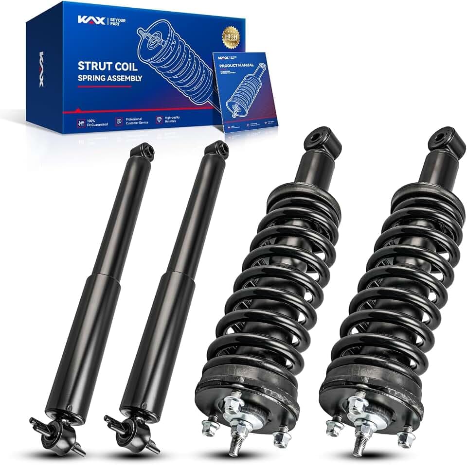 KAX Front Rear Quick Struts for Colorado/Canyon 2004 2005 2006 2007 2008 2009 2010 2011 2012 Front Rear Shocks Complete Struts Assembly with Coil Spring Set of 4, Replace 171353 911228