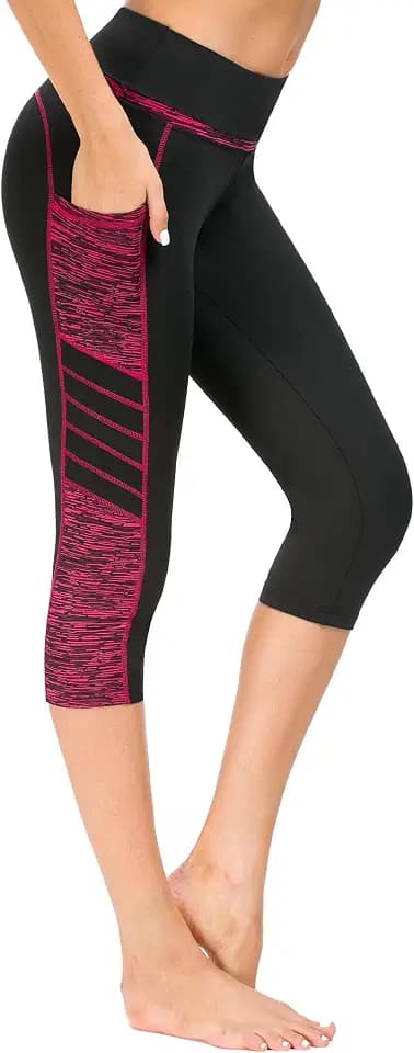 Flatik Fitness-Leggings für Damen, Yogahose, hohe Taille, Workout-Leggings mit Taschen, Activewear-Leggings