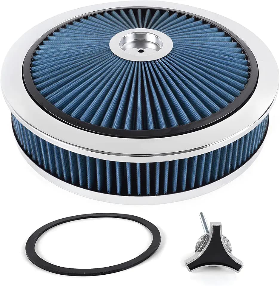 14" X 3" Round Air Cleaner Filter Assembly Kit for Ford/GMC/Chevy SBC BBC