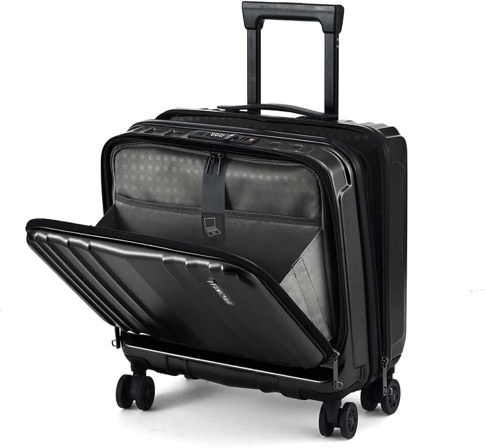 TydeCkare 16-Zoll-Handgepäck Koffer mit 2 Laptopfächern mit Spinnerrädern