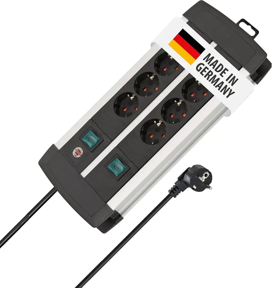 Brennenstuhl Premium-Alu-Line Steckdosenleiste 8-Fach, 3m