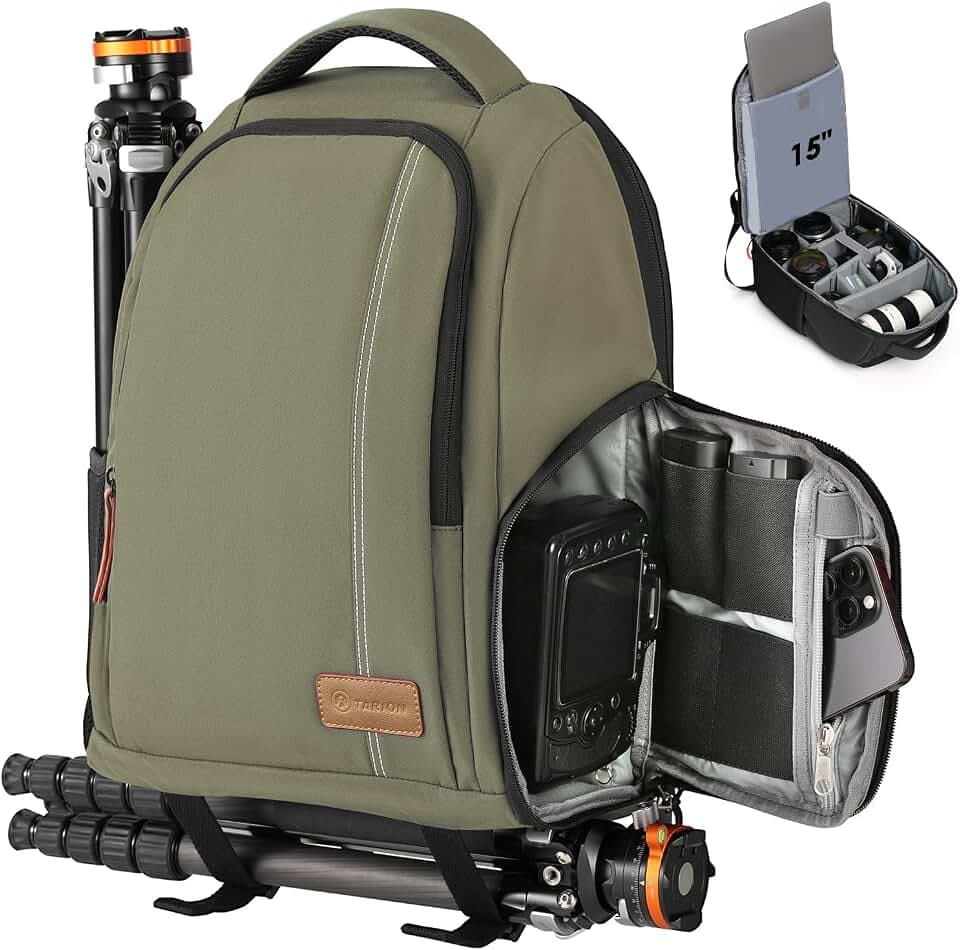 TARION Camera Backpack for Photographers Compact 15L, TB04 Green