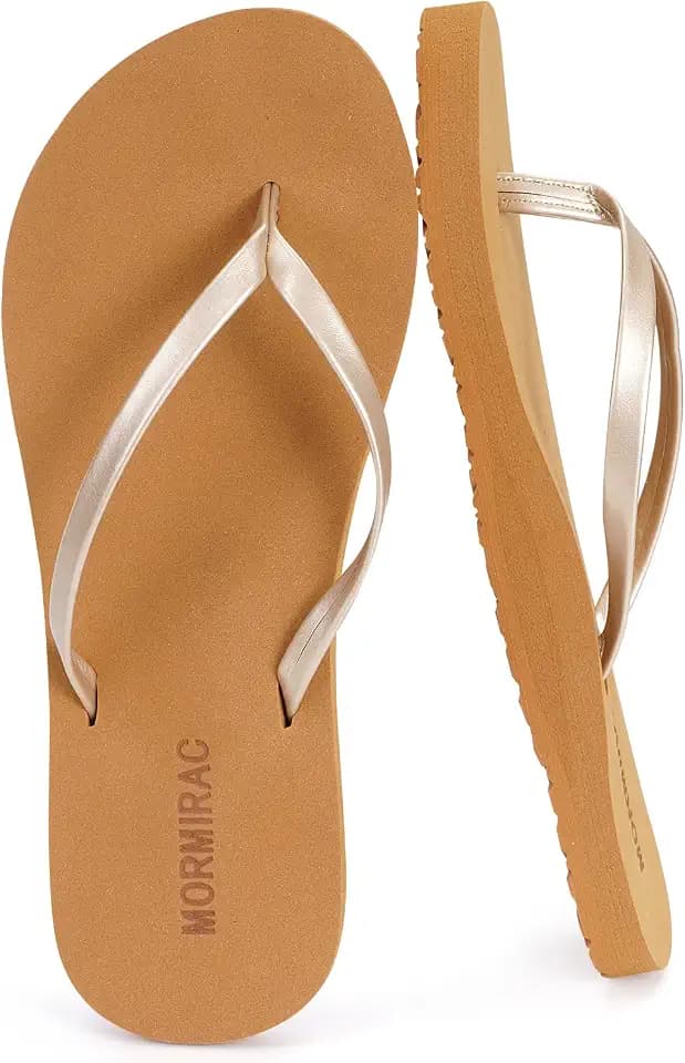 Womens Slim Leather Flip Flops Beach Thong Sandals
