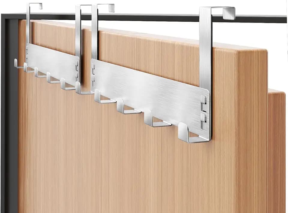 Gypie Türhaken zum Einhängen 2er Set 31 CM Metall Gebürstetes Nickel