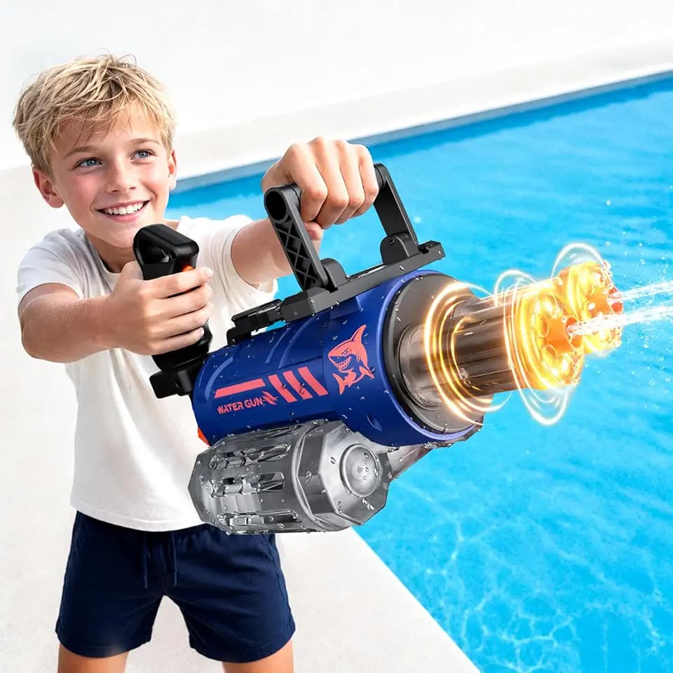 Gatling Electric Water Gun for Adults & Kids, Automatic Squirt Gun