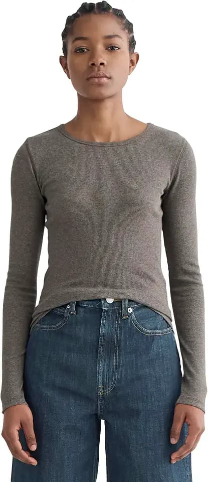 Everlane Women's Everlane The Luxe Rib Long-Sleeve Crew