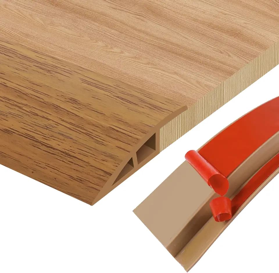 Floor Transition Strip Door Threshold 78" Floor Transition Reducer Trim on The Edges Threshold Strip Self Adhesive Suitable for Doorways, Tiles, Carpet