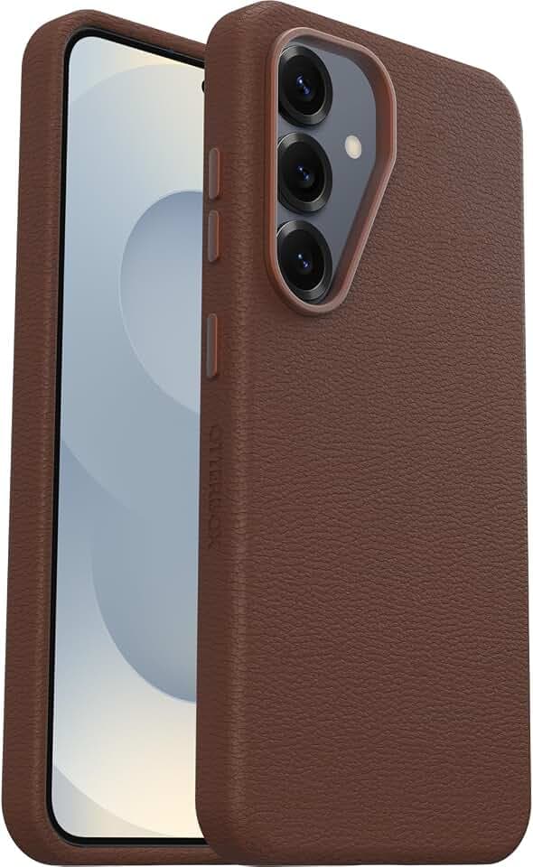 OtterBox Symmetry Cactus Leather Hülle für Samsung Galaxy S25, Braun