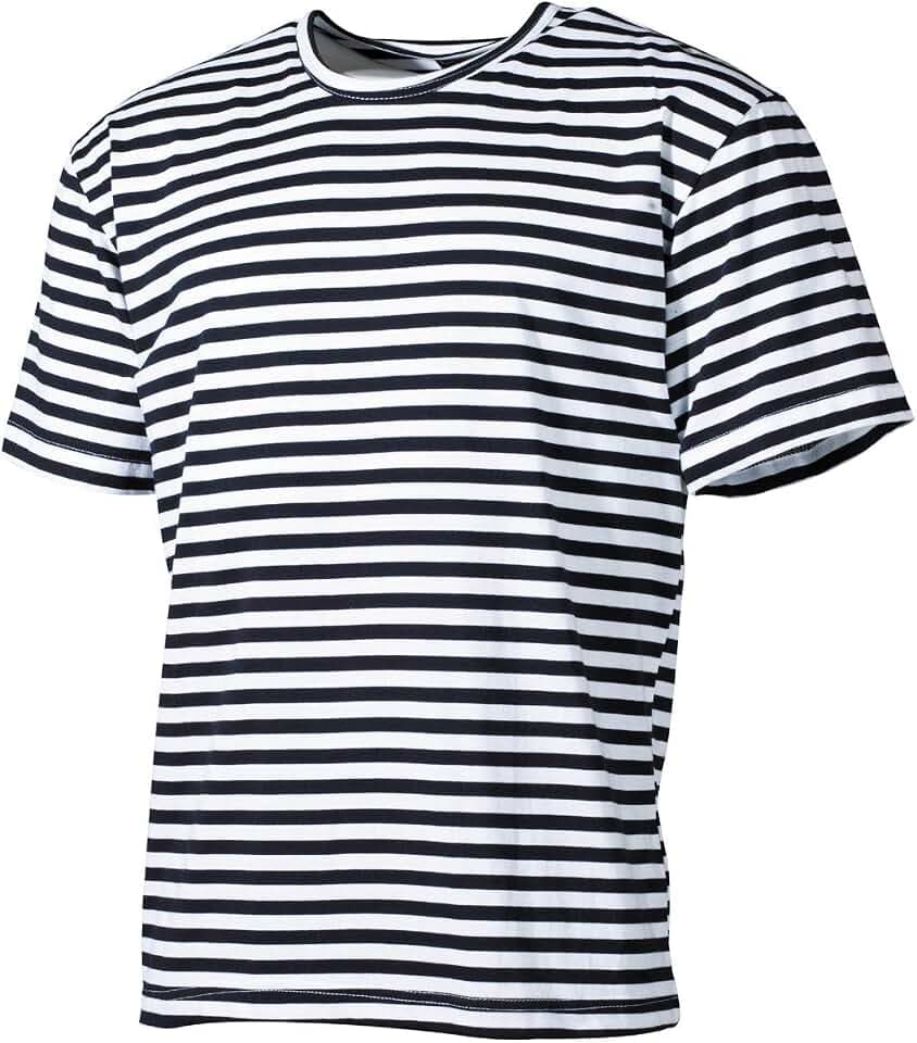 MFH Russisches Marine T-Shirt halbarm (Blau-Weiß)