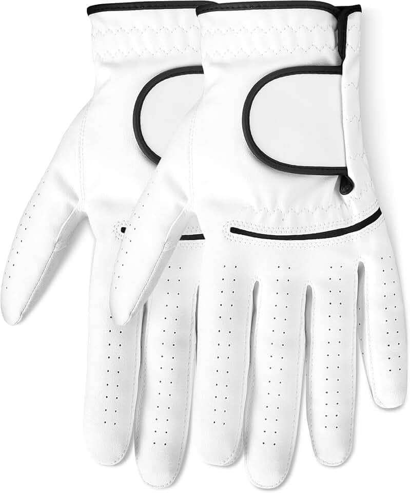 Amazon Basics All-Weather Golf Gloves for Men, Right Hand & Left Hand Options, Medium, Medium-Large & Large