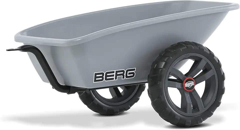 BERG Anhänger S für Pedal-Gokarts Buzzy | Kinderanhänger | Spielzeug Trailer aus Kunststoff & Metall | robustes Design | einfache Montage