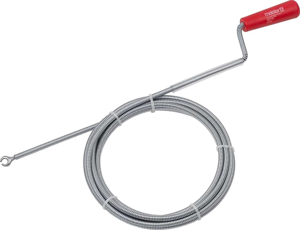 Meister Rohrreinigungswelle Ø 6 mm x 3 m – Flexible Spirale mit Kralle