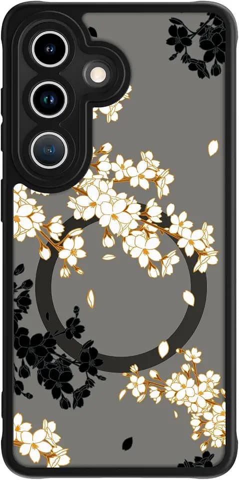 FUNMIKO for Samsung Galaxy S26 Case,Cute Floral,Matte Acrylic Cover
